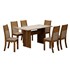 Conjunto de Sala de Jantar Mesa Florença com 6 Cadeiras Havaí Leifer Ypê/Off White/Pena Caramelo
