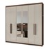 Guarda Roupa Casal 6 Portas com Espelho Libra Lopas Imbuia Naturale/Off White