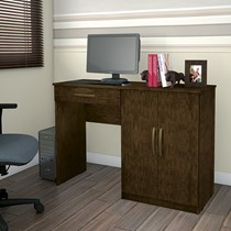 Mesa Escrivaninha com Armário Link Benetil Móveis Avelã Ipê