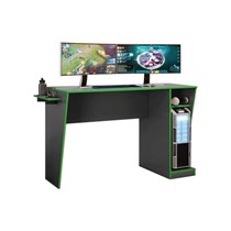 Mesa Gamer Cyber JCM Móveis Grafite/Verde